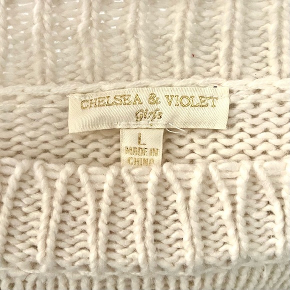 Girls Ivory Dot Sleeve Sweater - Picture 10 of 16